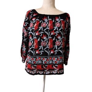 RD and Koko Night Bloom boho chic embroidered feminine  small top
